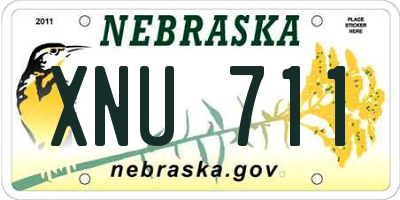 NE license plate XNU711