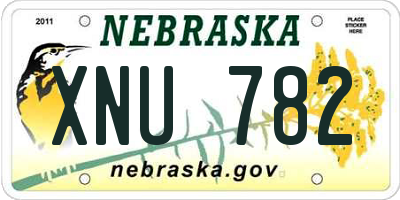NE license plate XNU782