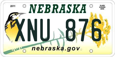 NE license plate XNU876