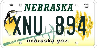 NE license plate XNU894