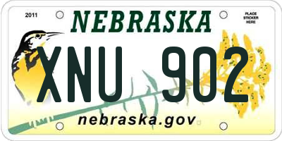 NE license plate XNU902