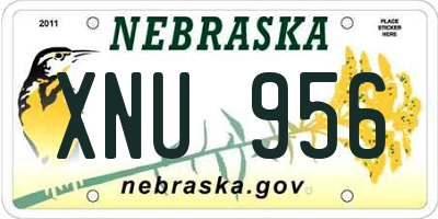NE license plate XNU956