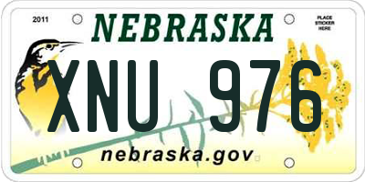 NE license plate XNU976
