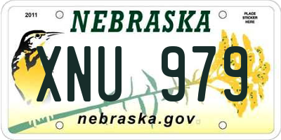 NE license plate XNU979