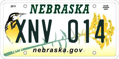 NE license plate XNV014