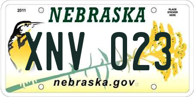 NE license plate XNV023