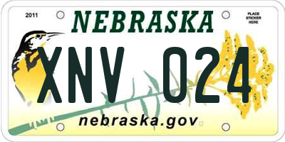 NE license plate XNV024