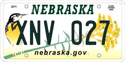 NE license plate XNV027