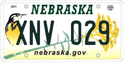 NE license plate XNV029