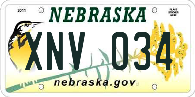 NE license plate XNV034