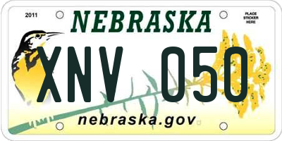 NE license plate XNV050