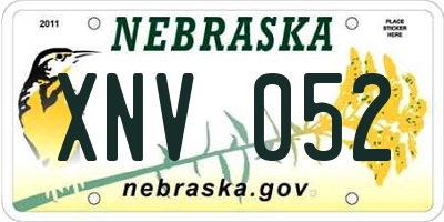 NE license plate XNV052