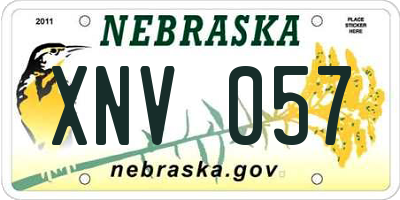 NE license plate XNV057