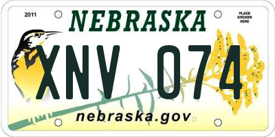 NE license plate XNV074