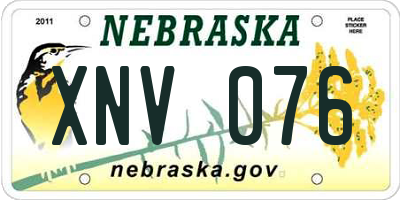 NE license plate XNV076