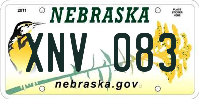 NE license plate XNV083