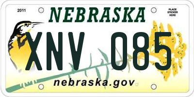 NE license plate XNV085
