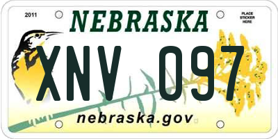NE license plate XNV097
