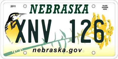 NE license plate XNV126