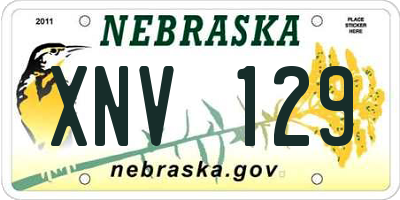 NE license plate XNV129