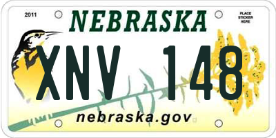 NE license plate XNV148