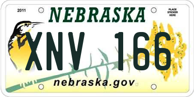 NE license plate XNV166