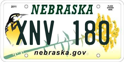NE license plate XNV180