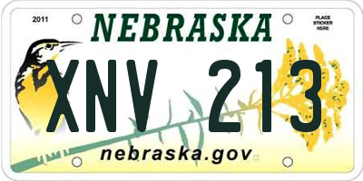 NE license plate XNV213