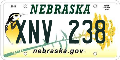 NE license plate XNV238