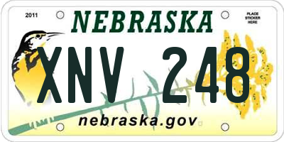 NE license plate XNV248