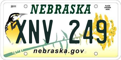NE license plate XNV249