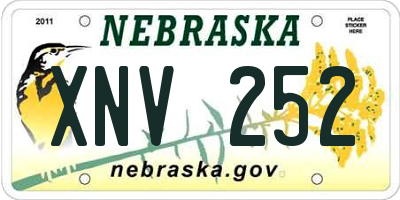 NE license plate XNV252