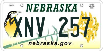 NE license plate XNV257