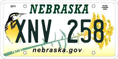 NE license plate XNV258