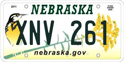 NE license plate XNV261