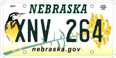 NE license plate XNV264