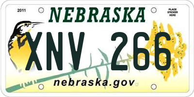 NE license plate XNV266