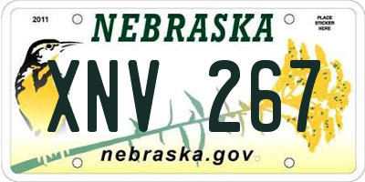 NE license plate XNV267