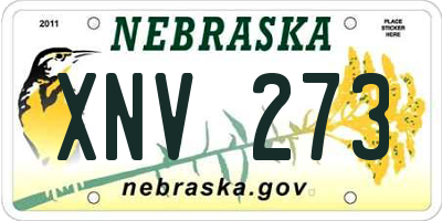 NE license plate XNV273