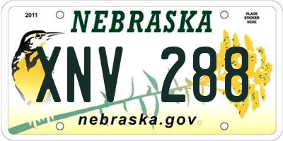 NE license plate XNV288