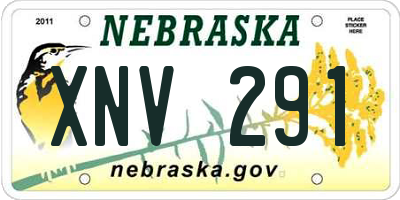 NE license plate XNV291
