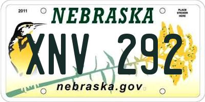 NE license plate XNV292