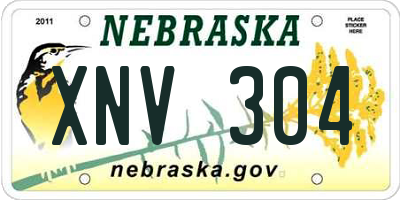 NE license plate XNV304