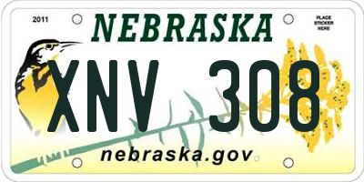 NE license plate XNV308