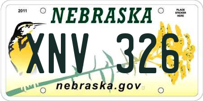 NE license plate XNV326