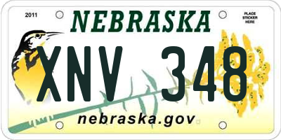 NE license plate XNV348