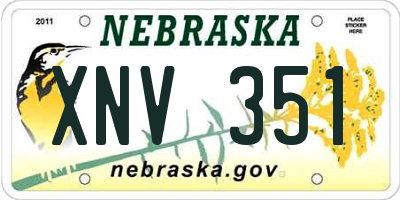 NE license plate XNV351