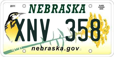 NE license plate XNV358