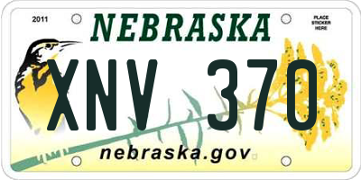 NE license plate XNV370