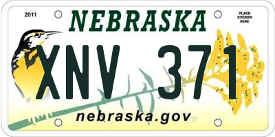 NE license plate XNV371